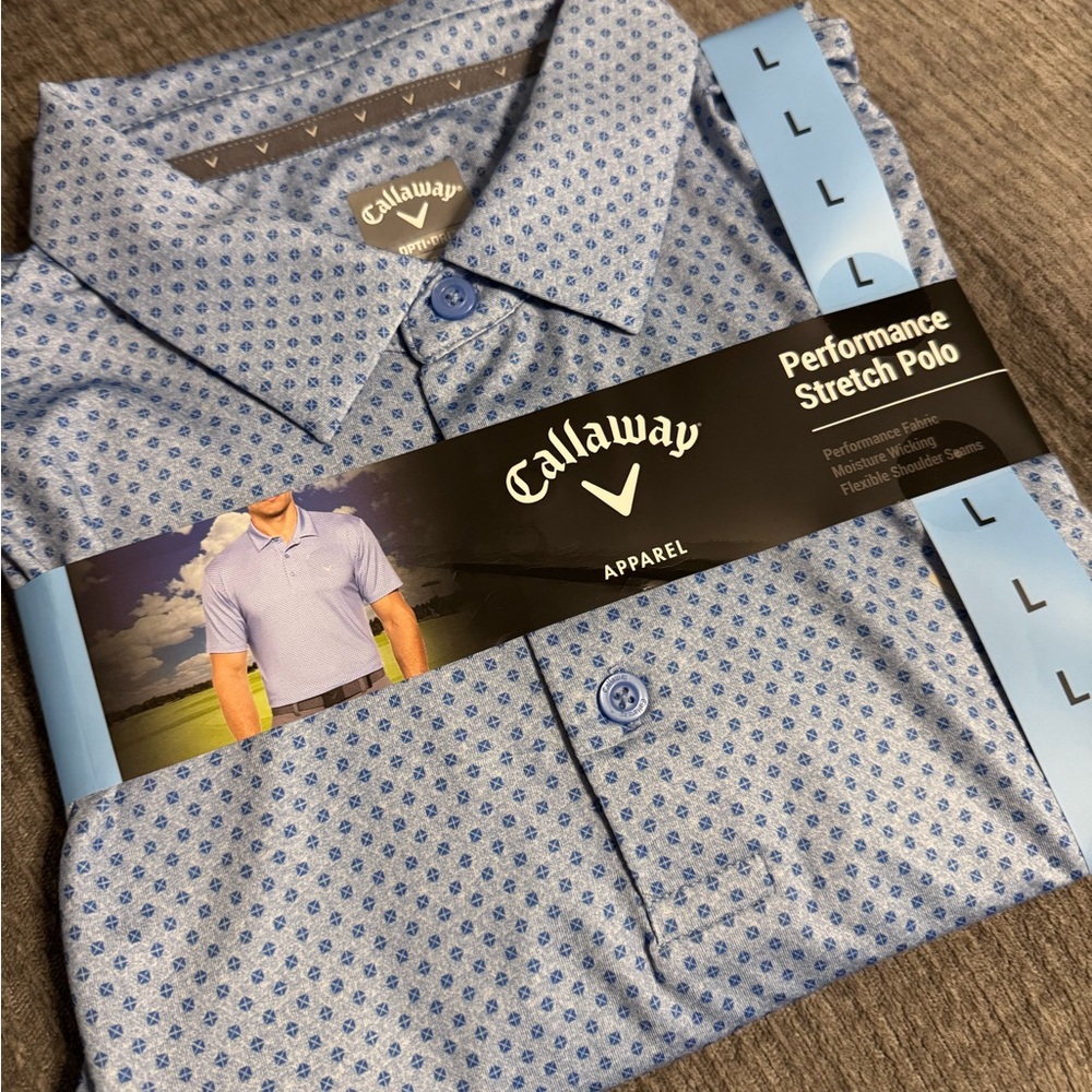 Callaway Light Blue Geometric Shirt